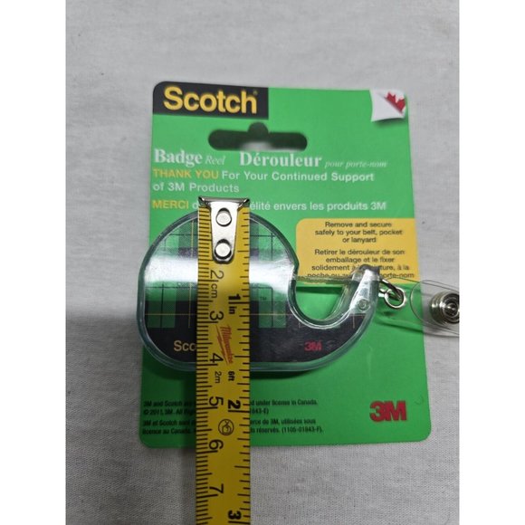 Rare 3M Scotch Tape Id Card Holder Retractable Badge Holder | Lanyard | ×4 - Picture 3 of 5